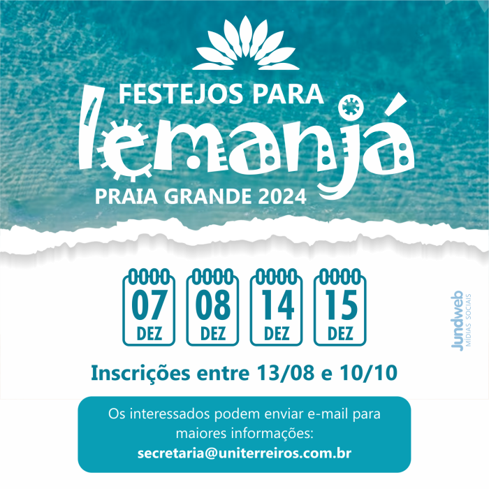 <p>Festejos para Iemanjá na Praia Grande, incrições abertas!</p>